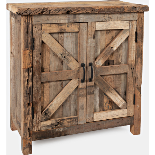 Eden Prairie 2 Door Accent Cabinet in Heavily Distressed Reclaimed Wood